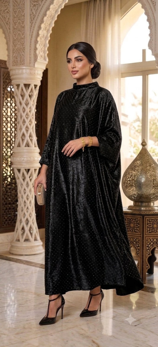 Black  Crystal Kaftan
