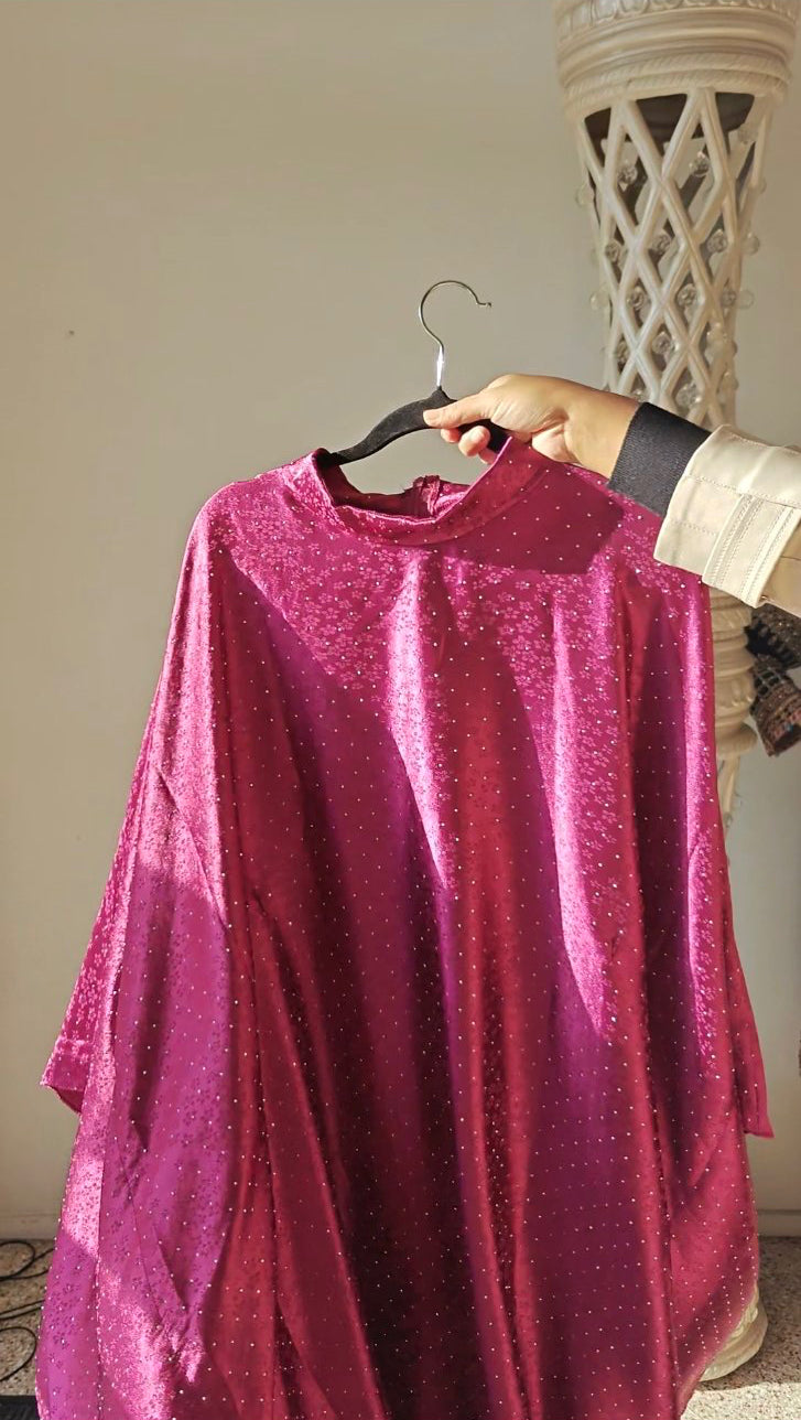 Berry Velvet Crystal Kaftan