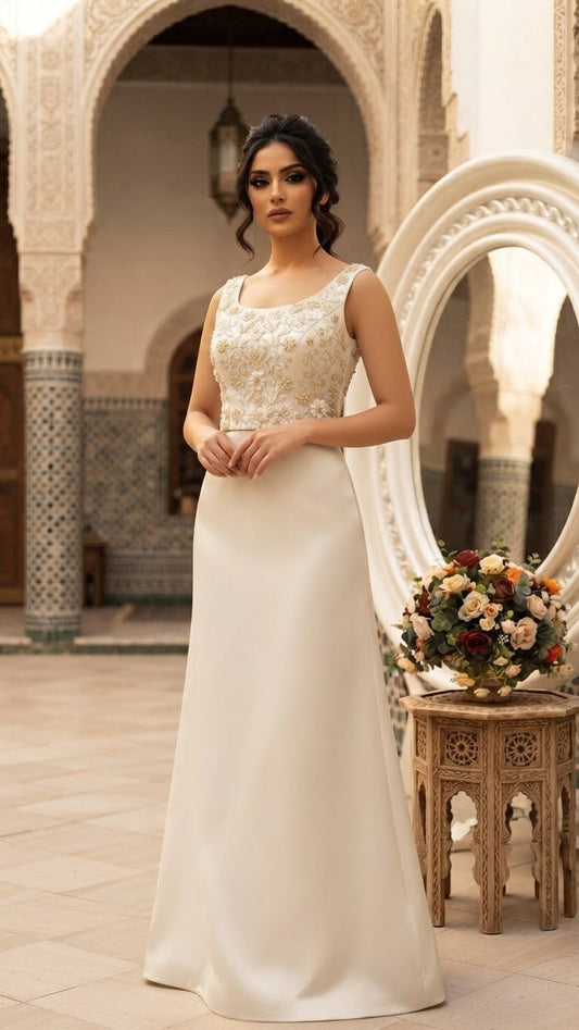 Ivory Panel Gown