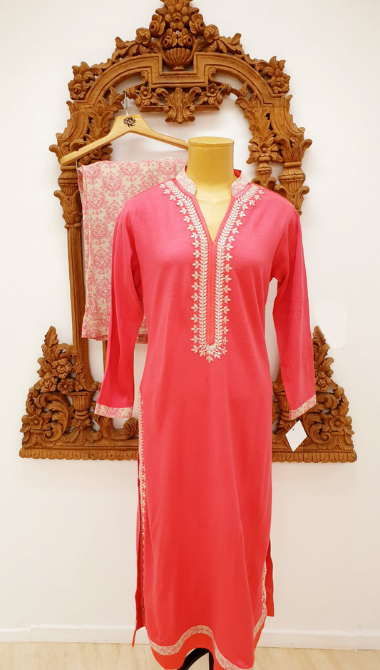 Pink Rayon Kameez