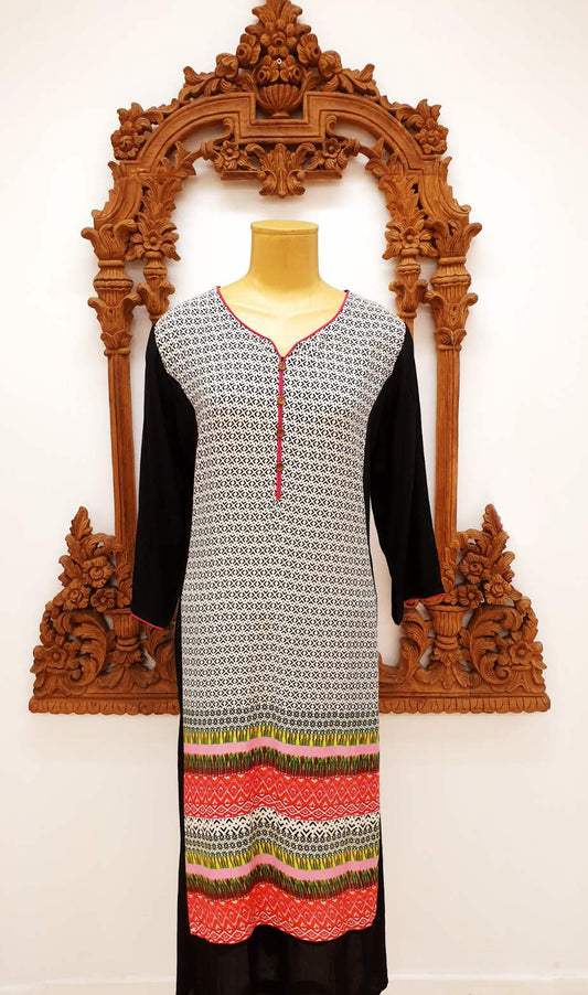 Black Printed Kurti