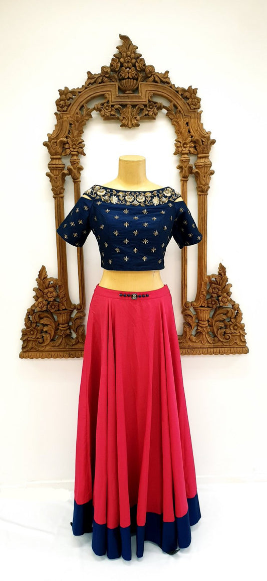 Navy & Pink Lehnga