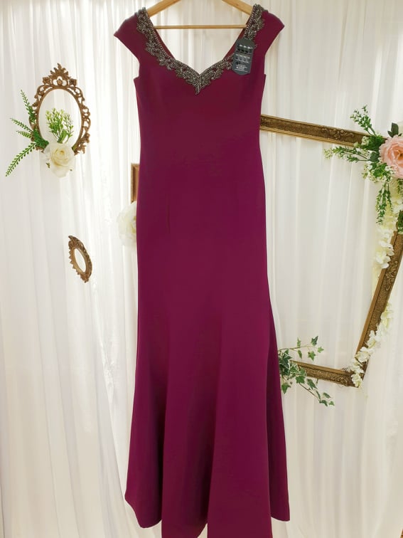 Plum Bodycon Evening Dress