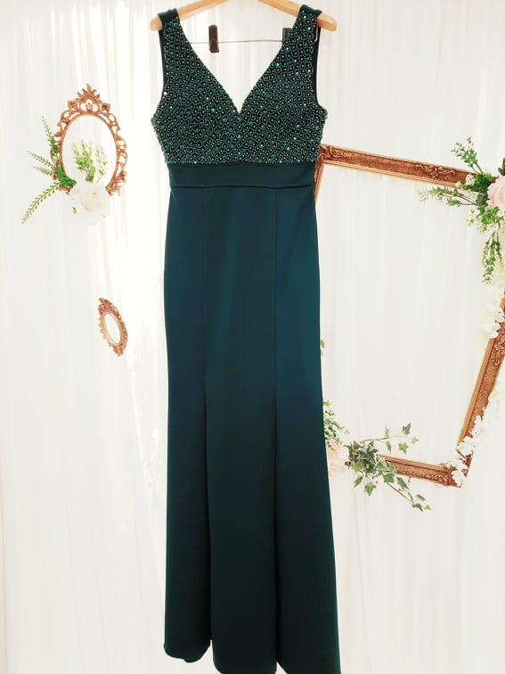 Emerald Green Bodycon Evening Dress
