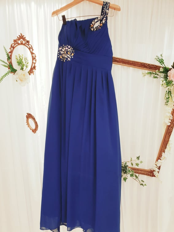 Ink Blue Chiffon Dress