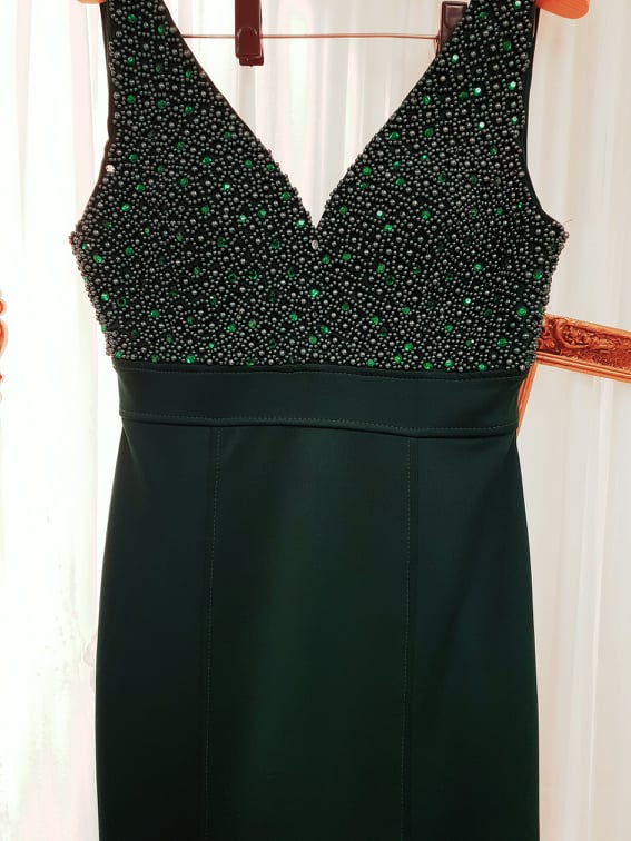Emerald Green Bodycon Evening Dress