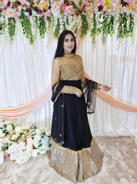 Black & Gold Long Gown