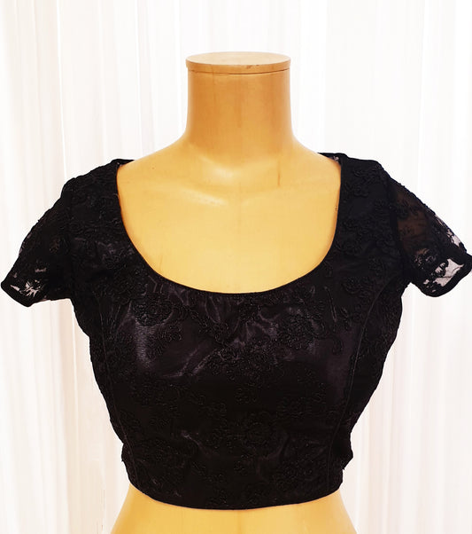 Black Lacey Saree Blouse