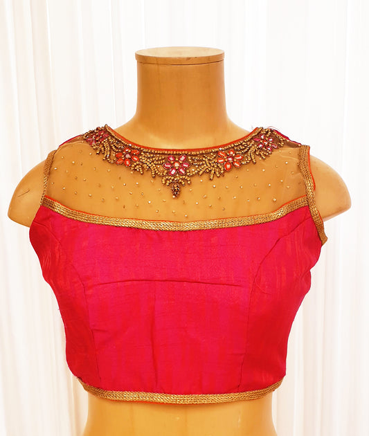 Hot Pink Saree Blouse