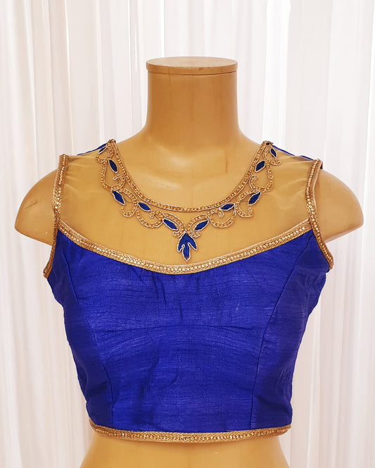 Electric Blue Saree Blouse