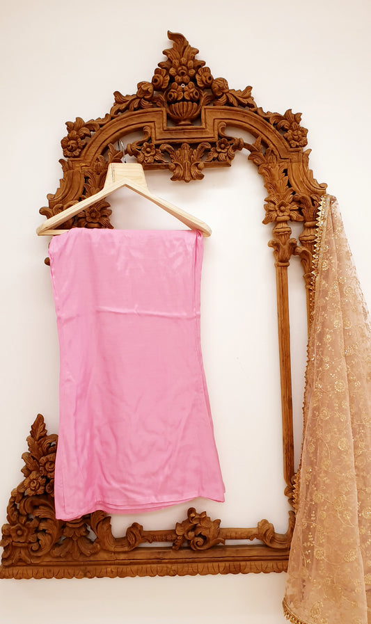 Baby Pink Silk Plazo