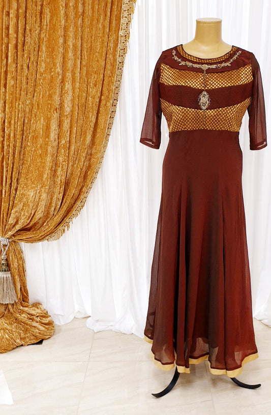 Chocolate Long Gown