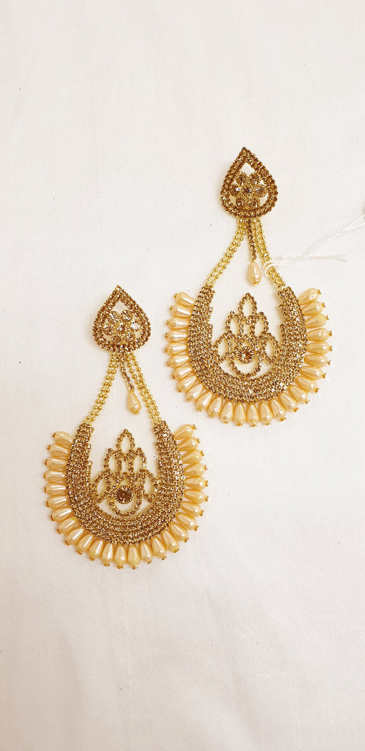 Gold Pearl Earrings