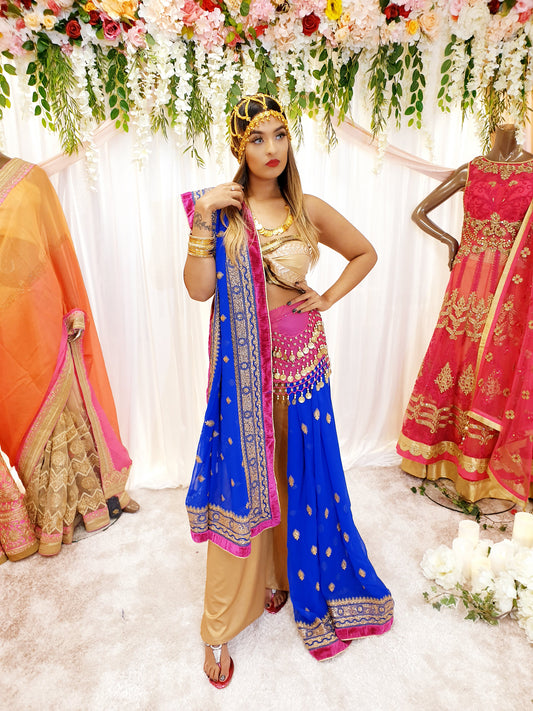 Blue Georgette Saree
