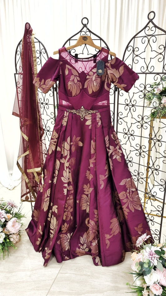 Magenta Silk (cold-shoulder)