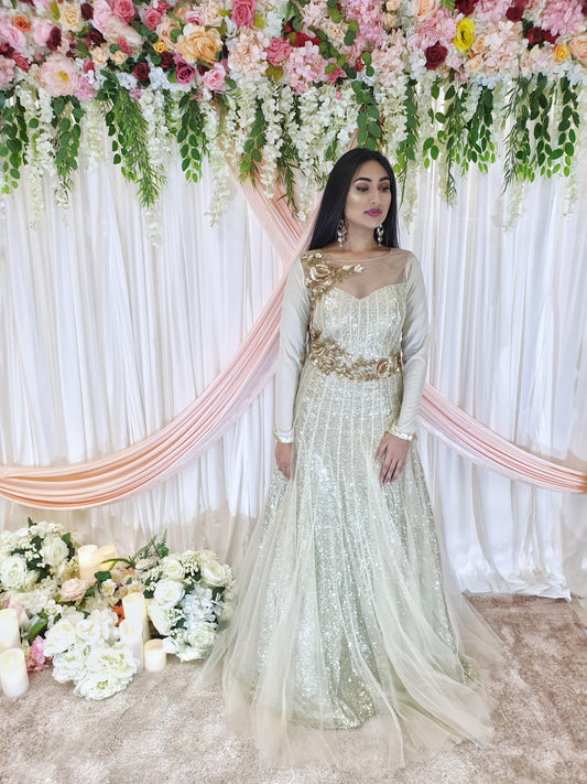 Champagne Sequin Gown