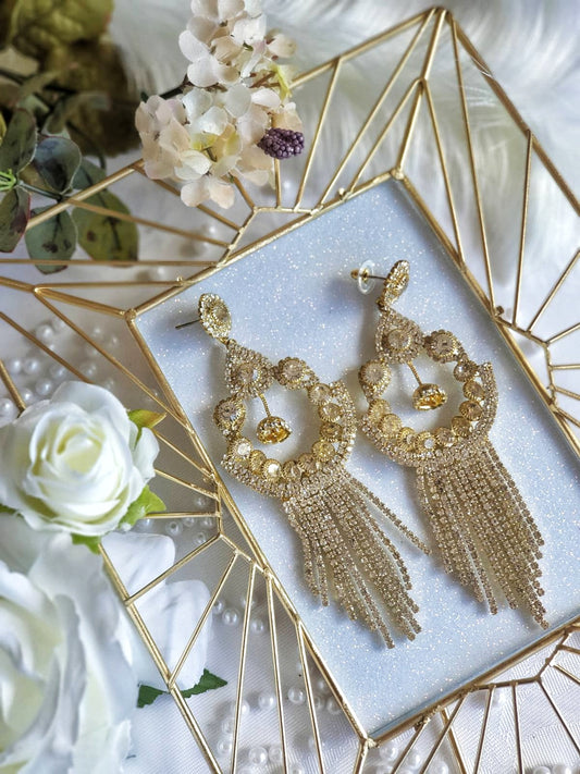 Gold Chandelier Drop Earrings