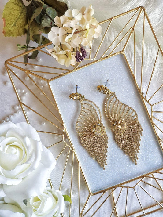 Modern Gold Chandelier Earrings